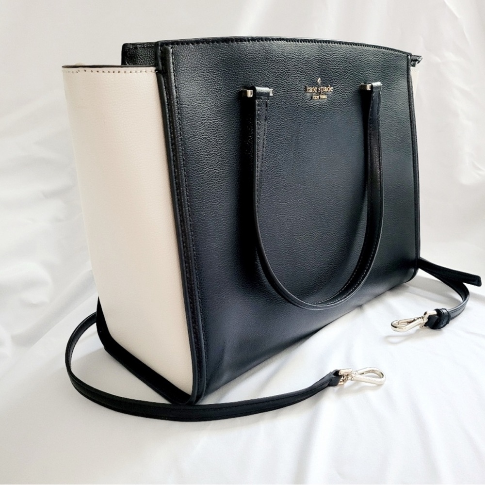Kate Spade Two-Tone Black and Cream Tote